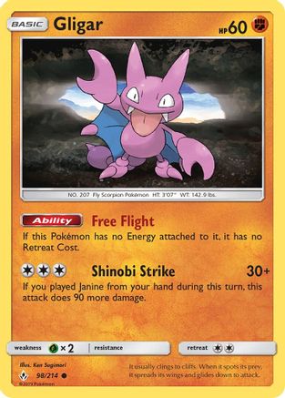 Gligar (98/214) [SM  Unbroken Bonds] Normal - Common