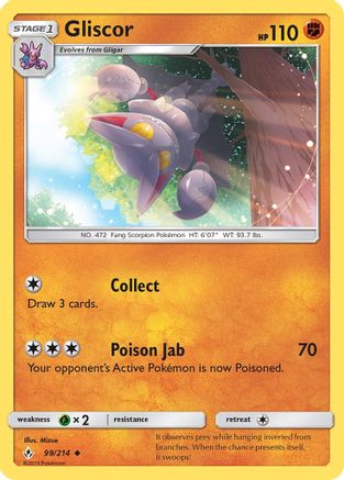 Gliscor (99/214) [SM  Unbroken Bonds] Reverse Holofoil - Uncommon