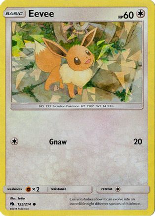 Eevee (Let's Play, Eevee!) (Cracked Ice Holo) (155/214) [Deck Exclusives] Holofoil - Common
