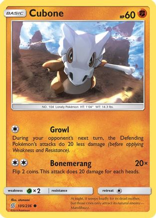 Cubone (105/236) [SM  Unified Minds] Normal - Common