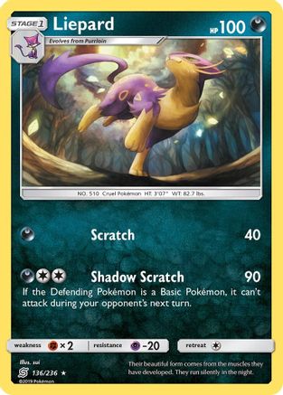 Liepard (136/236) [SM  Unified Minds] Normal - Rare