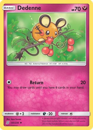 Dedenne (145/236) [SM  Unified Minds] Reverse Holofoil - Uncommon
