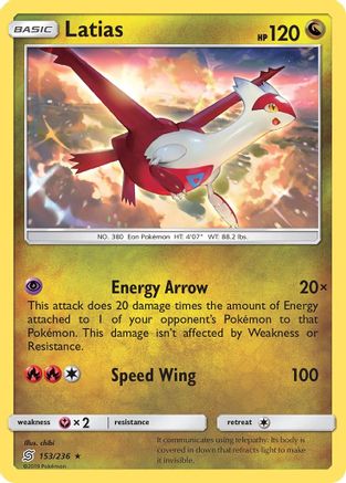Latias (153/236) [SM  Unified Minds] Reverse Holofoil - Rare