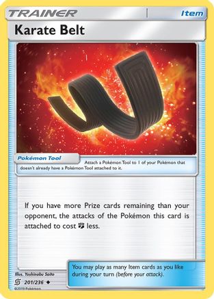 Karate Belt (201/236) [SM  Unified Minds] Reverse Holofoil - Uncommon