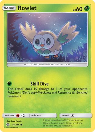Rowlet (018/236) [SM  Cosmic Eclipse] Normal - Common
