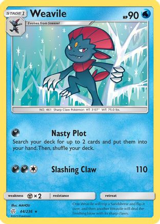 Weavile (44/236) [SM  Cosmic Eclipse] Normal - Rare