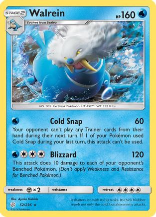 Walrein (52/236) [SM  Cosmic Eclipse] Normal - Rare