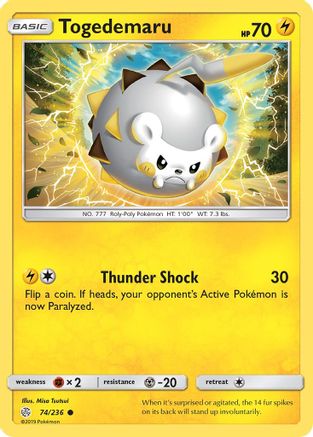 Togedemaru (074/236) [SM  Cosmic Eclipse] Normal - Common