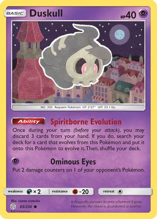 Duskull (083/236) [SM  Cosmic Eclipse] Reverse Holofoil - Common
