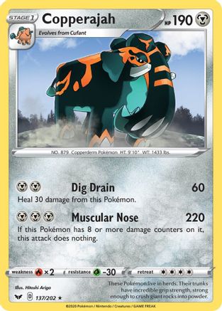 Copperajah (137/202) [SWSH01 Sword & Shield Base Set] Reverse Holofoil - Holo Rare