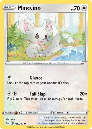 Minccino (145/202) [SWSH01 Sword & Shield Base Set] Normal - Common