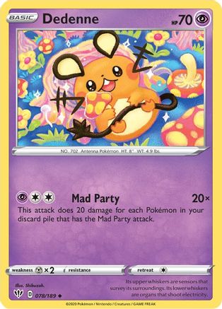 Dedenne (078/189) [SWSH03 Darkness Ablaze] Normal - Uncommon