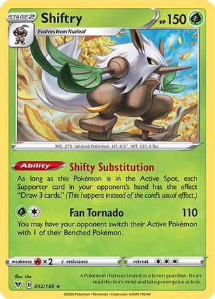Shiftry (012/185) [SWSH04 Vivid Voltage] Normal - Rare