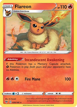 Flareon (026/185) [SWSH04 Vivid Voltage] Normal - Rare