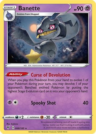 Banette (068/185) [SWSH04 Vivid Voltage] Reverse Holofoil - Rare
