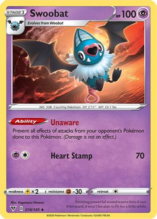 Swoobat (074/185) [SWSH04 Vivid Voltage] Normal - Uncommon