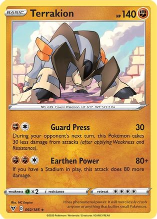 Terrakion (092/185) [SWSH04 Vivid Voltage] Normal - Rare