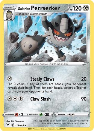 Galarian Perrserker (113/185) [SWSH04 Vivid Voltage] Normal - Rare