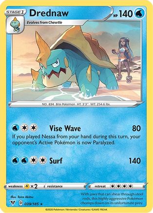 Drednaw (Cracked Ice Holo) (039/185) [Deck Exclusives] Holofoil - Holo Rare