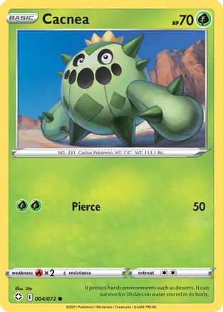 Cacnea (004/72) [Shining Fates] Reverse Holofoil - Common