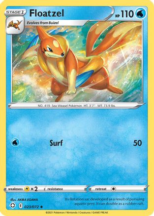 Floatzel (023/72) [Shining Fates] Reverse Holofoil - Uncommon