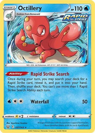 Octillery (037/163) [SWSH05 Battle Styles] Holofoil - Holo Rare