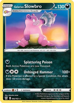 Galarian Slowbro (092/163) [SWSH05 Battle Styles] Reverse Holofoil - Rare