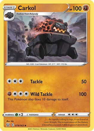 Carkol (079/163) [SWSH05 Battle Styles] Normal - Uncommon