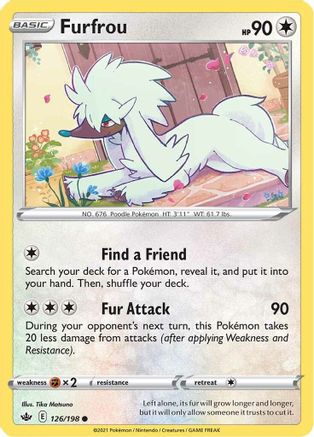 Furfrou (126/198) [SWSH06 Chilling Reign] Reverse Holofoil - Common