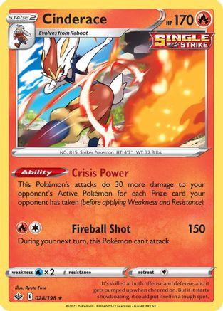 Cinderace (28/198) [Deck Exclusives] Normal - Rare