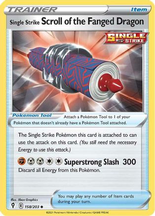 Single Strike Scroll of the Fanged Dragon (158/203) [SWSH07 Evolving Skies] Normal - Uncommon