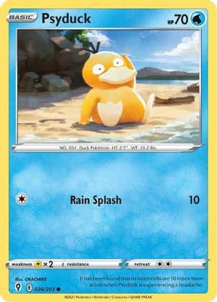 Psyduck (024/203) [SWSH07 Evolving Skies] Reverse Holofoil - Common