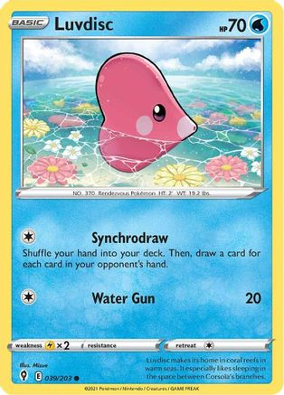 Luvdisc (039/203) [SWSH07 Evolving Skies] Normal - Common