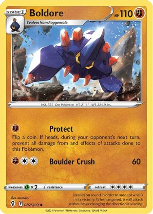 Boldore (087/203) [SWSH07 Evolving Skies] Reverse Holofoil - Uncommon