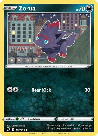 Zorua (102/203) [SWSH07 Evolving Skies] Normal - Common