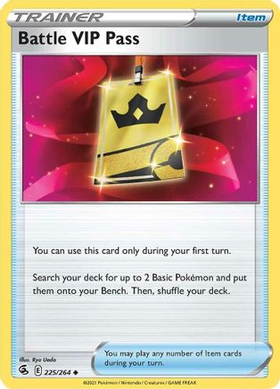 Battle VIP Pass (225/264) [SWSH08 Fusion Strike] Reverse Holofoil - Uncommon