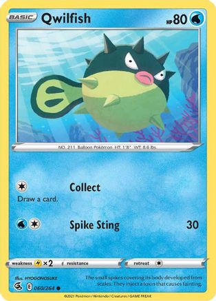 Qwilfish (060/264) [SWSH08 Fusion Strike] Reverse Holofoil - Common