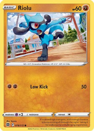 Riolu (078/172) [SWSH09 Brilliant Stars] Reverse Holofoil - Common