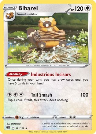 Bibarel (121/172) [Deck Exclusives] Normal - Rare