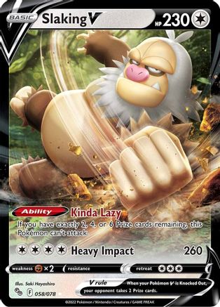 Slaking V (058/078) [Pokemon GO] Holofoil - Ultra Rare