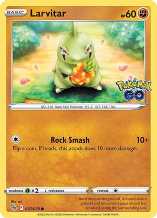 Larvitar (037/78) [Pokemon GO] Reverse Holofoil - Common