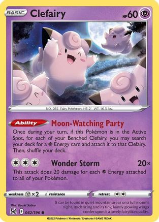 Clefairy (062/196) [SWSH11 Lost Origin] Reverse Holofoil - Common