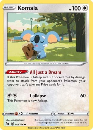 Komala (149/196) [SWSH11 Lost Origin] Normal - Uncommon