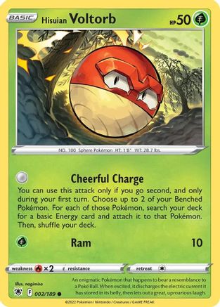 Hisuian Voltorb (Cosmos Holo) (002/189) [Deck Exclusives] Holofoil - Promo