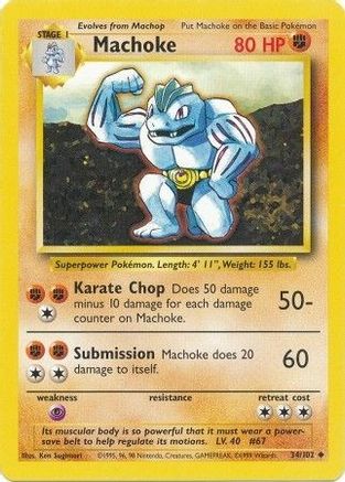 Machoke (034/102) [Base Set] Normal - Uncommon