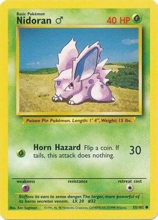 Nidoran M (055/102) [Base Set] Normal - Common