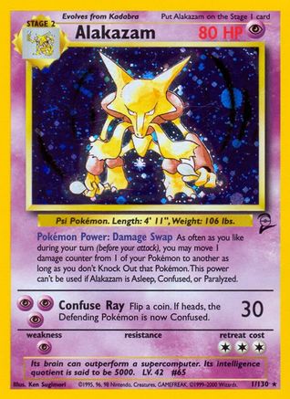 Alakazam (001/130) [Base Set 2] Holofoil - Holo Rare