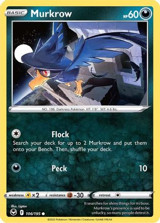 Murkrow (106/195) [SWSH12 Silver Tempest] Normal - Common