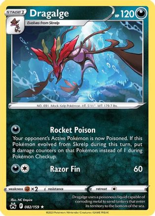 Dragalge (082/159) [SWSH Crown Zenith] Reverse Holofoil - Rare