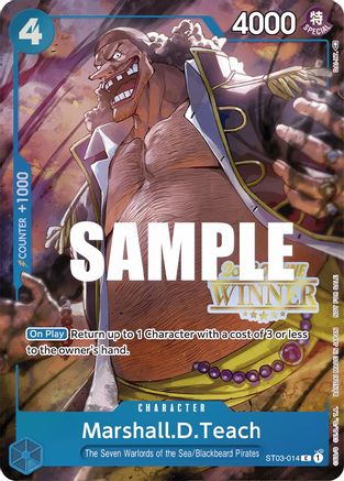 Marshall.D.Teach (Online Regional 2023) [Winner] (ST03-014) - One Piece Promotion Cards Foil